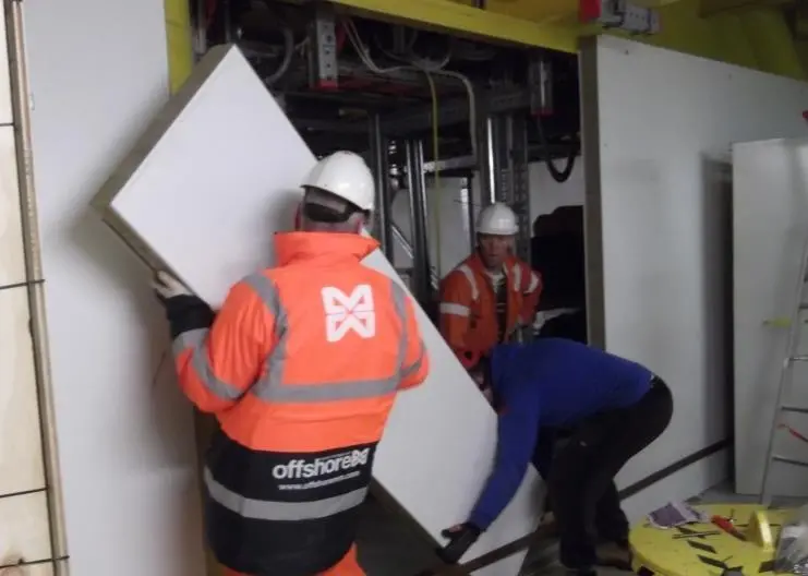 Installation of a protective wall structure