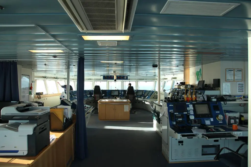 The bridge of the Galatea, where eloran was trialled