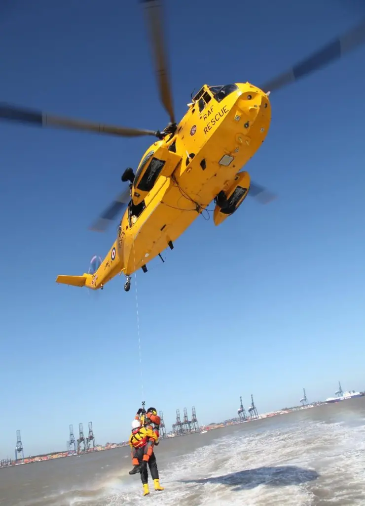 Military SAR Sea Kings are to be replaced by civilian aircraft. Photo (c) Harwich Lifeboat/Graeme Ewens