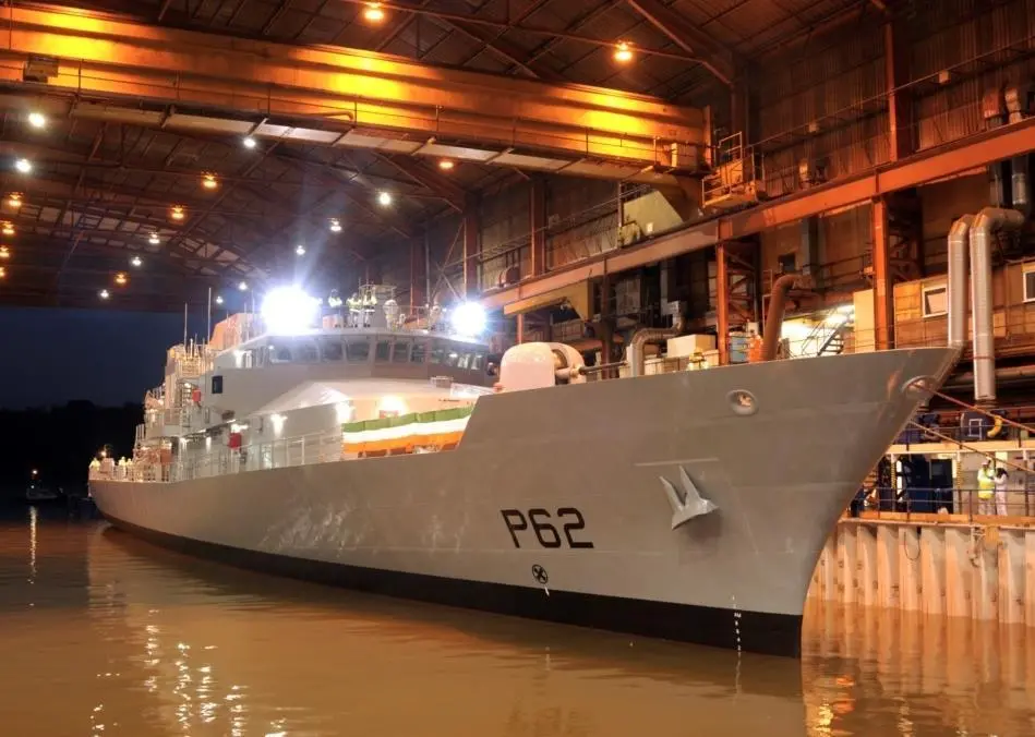 The ship will now be berthed alongside for final outfit, followed by trials, test and commissioning