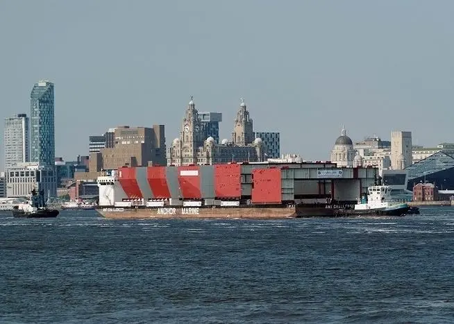 Flight decks for Royal Navy aircraft carriers recently completed at Cammell Laird