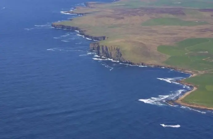 Aerial view of Billia Croo, EMEC wave test site (Photo: Aquatera)