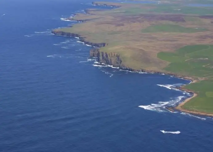 Aerial view of Billia Croo, EMEC wave test site (Photo: Aquatera)