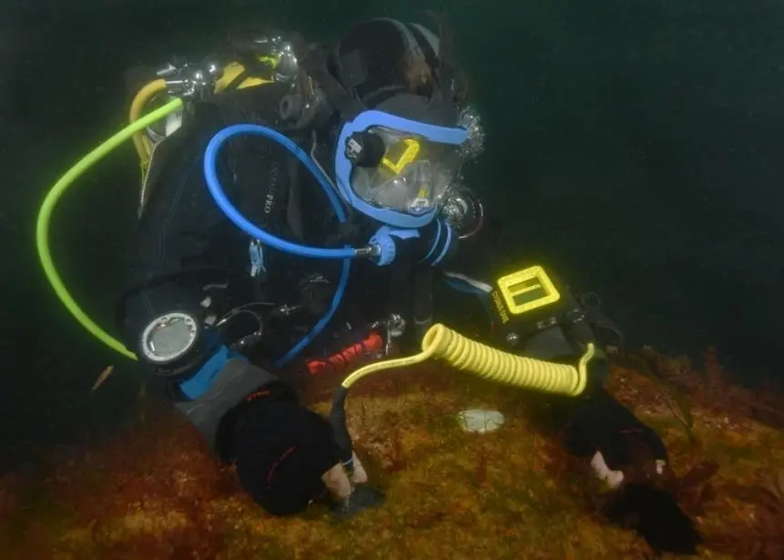 Cygnus DIVE underwater thickness gauge used to inspect the hull of HMS A7 submarine (Photo:The SHIPS Project)