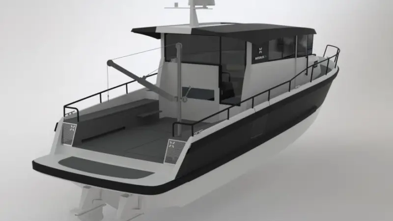 The 34 is powered by a pair of 260 hp Yanmar diesel engines which are coupled to Yanmar/Mercury stern drives