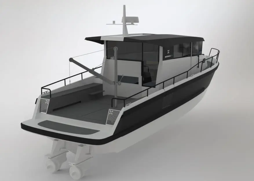 The 34 is powered by a pair of 260 hp Yanmar diesel engines which are coupled to Yanmar/Mercury stern drives