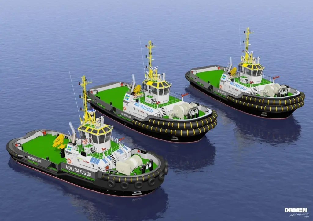 Multraship's fleet will soon include three new Damen built tugs including a hybrid version (Damen)