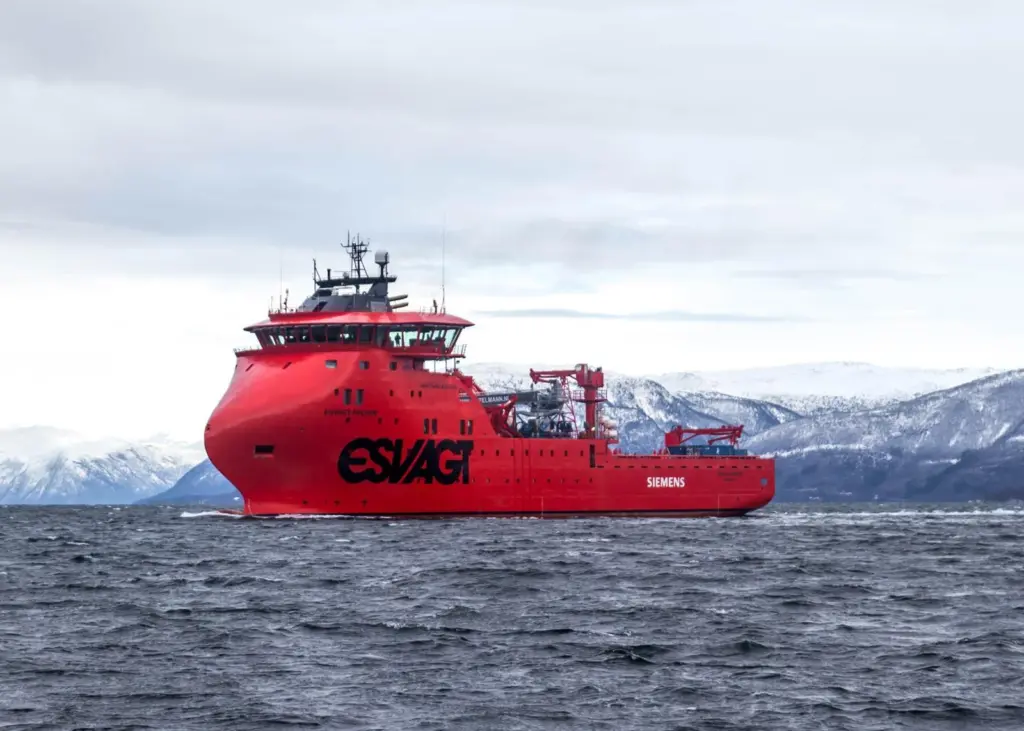 The first of three Havyard OSVs built for Esvagt
