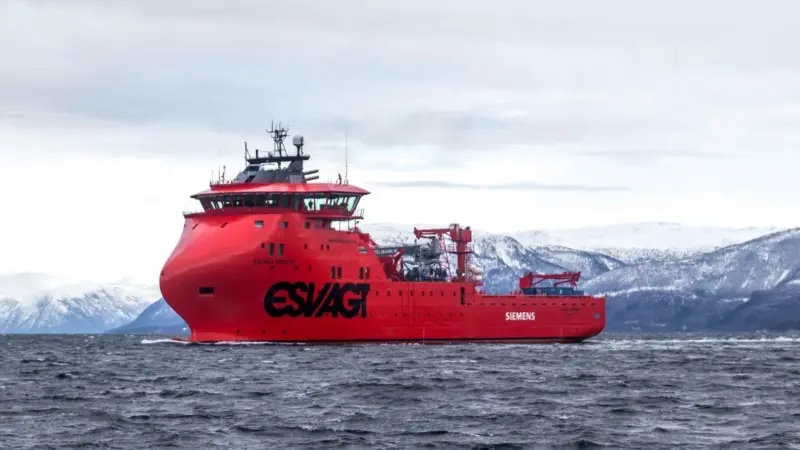 The first of three Havyard OSVs built for Esvagt