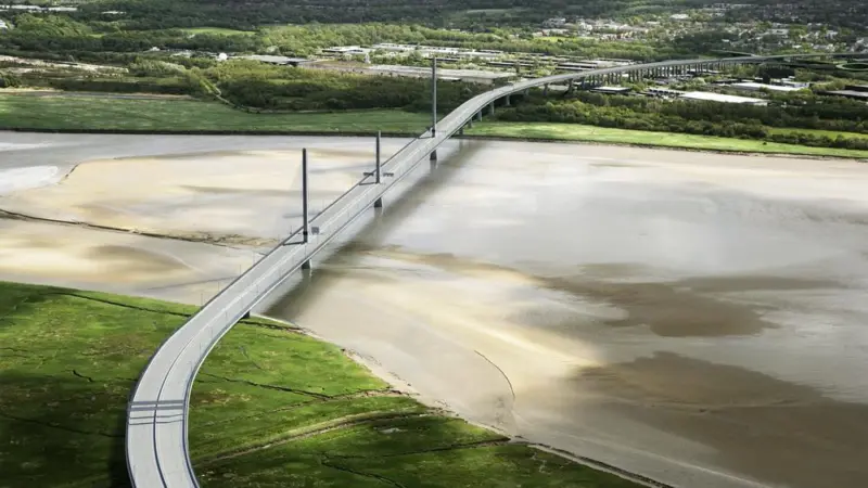 Impression of the completed Mersey Gateway Bridge (Mersey Gateway)