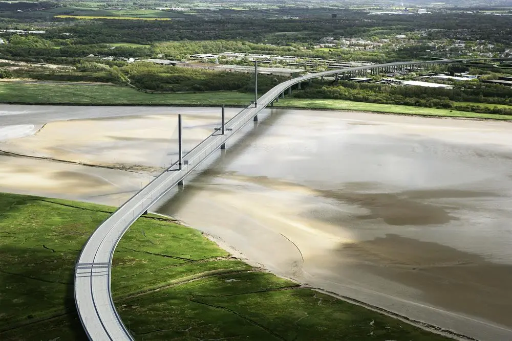Impression of the completed Mersey Gateway Bridge (Mersey Gateway)