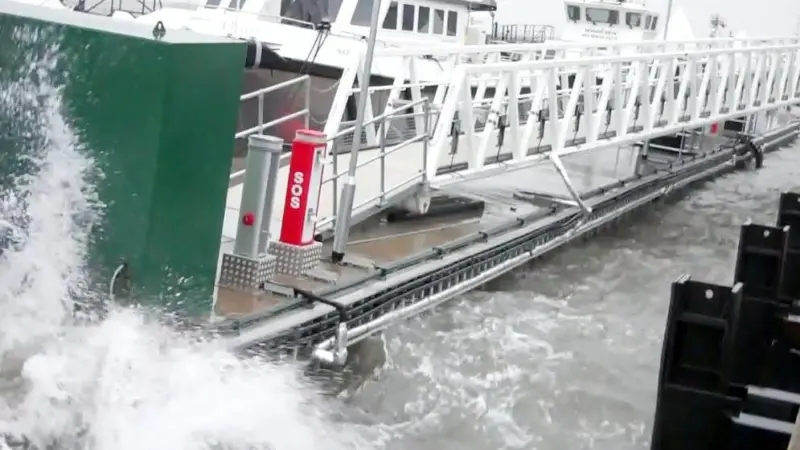 The new pontoon is in an exposed location