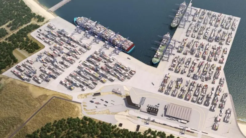 A visualisation of the DCT port expansion at Gdansk