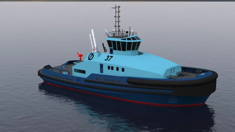 The three new terminal escort tugs will be dual-fuel LNG and diesel (Gondan Shipyard)
