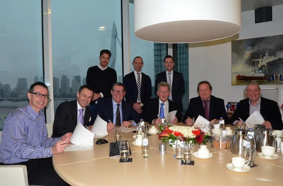 Kotug and members of the G6-Alliance sign the multi-annual exclusive contract in Rotterdam (Kotug)
