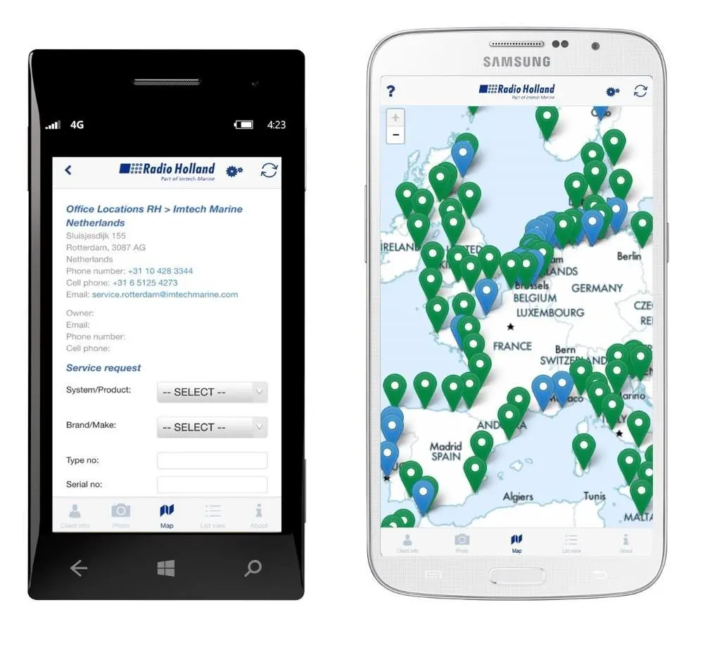 The app works on all three smartphone operating systems