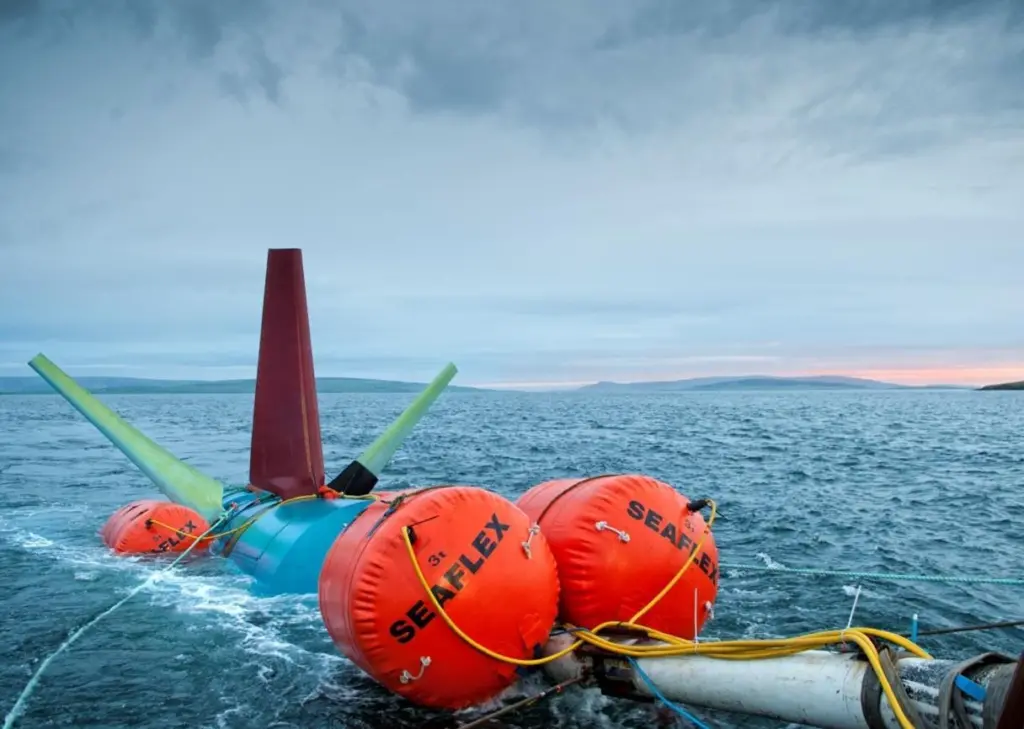 Deployment of Nautricity's test turbine at Shapinsay Sound (Photo: Mike Brookes-Roper/ Nautricity)