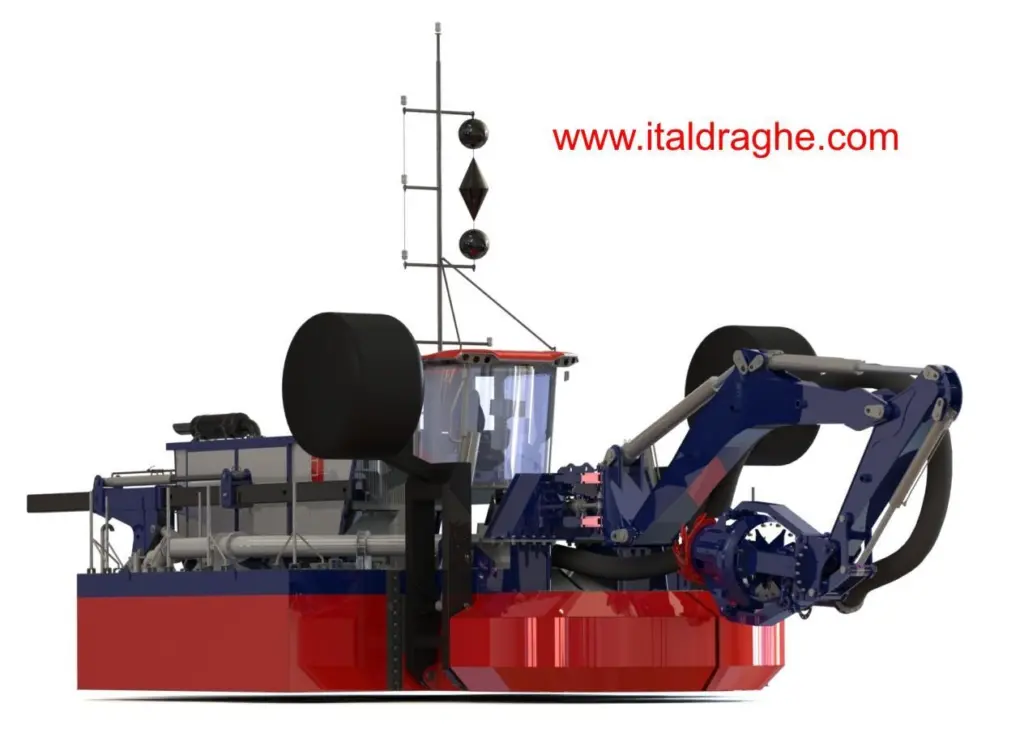 The Octopus dredging head can be interchanged with a range of other accessories