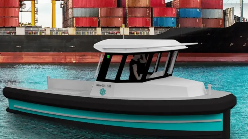 The NanoAir has a 6 mm thick aluminium hull with 40 mm thick rub-rails