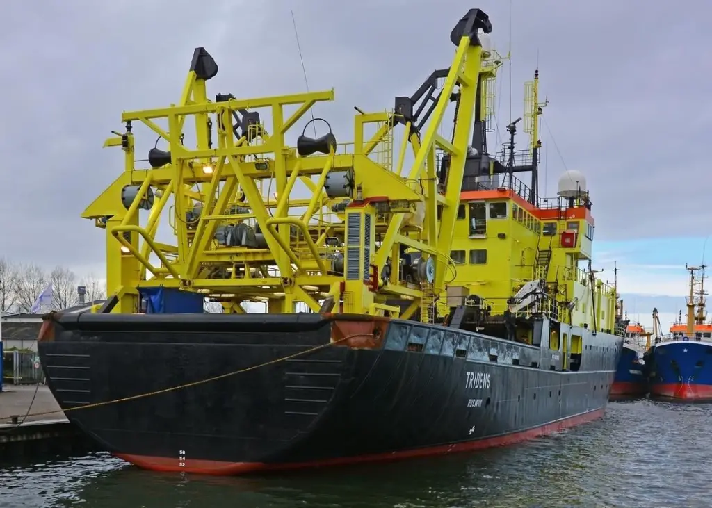 The stern gantry was completely re-engineered as part of this mid-life refit
