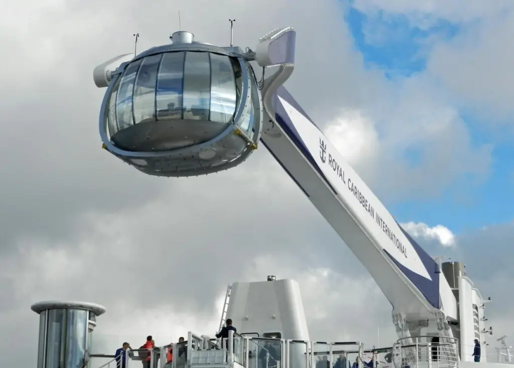 North Star's gondola will lift (willing) guests 91m above sea level both at port and underway.