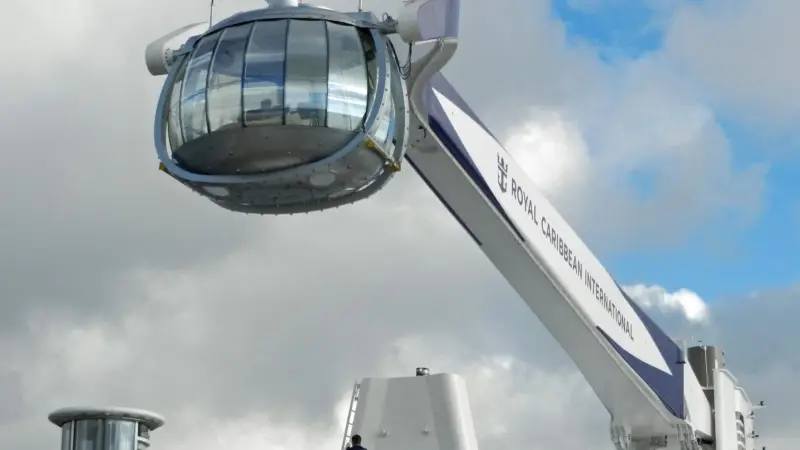 North Star's gondola will lift (willing) guests 91m above sea level both at port and underway.