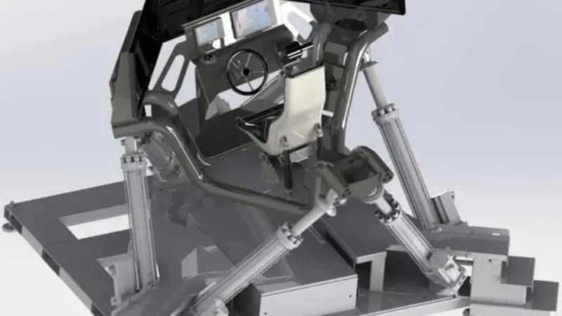 Cruden full motion power boat technology demonstrator simulator