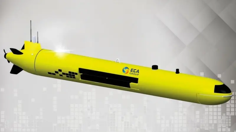 ECA Group’s new A18 AUV which is capable of operating for more than 24 hours at depths of 3,000m