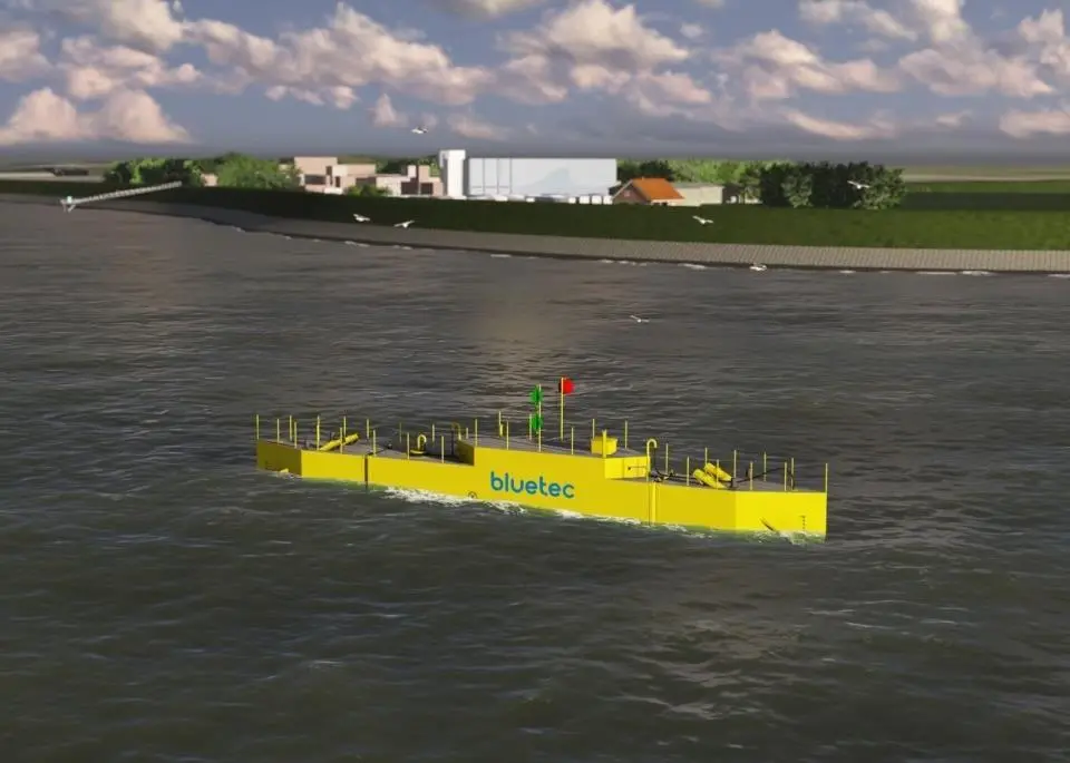 The platform is a development of Damen’s modular barge system (Photo:BlueTEC)