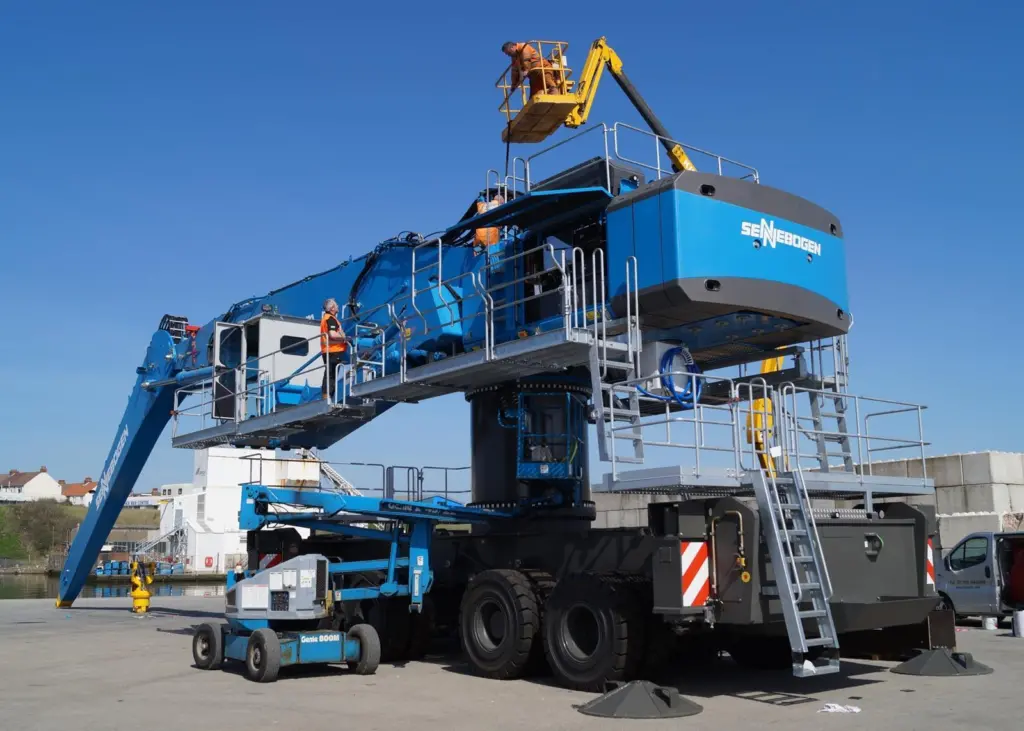 The new 35.8 tonne crane joins Shoreham Port's existing fleet of five cranes
