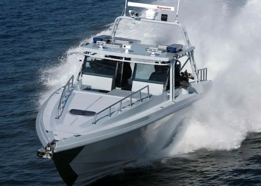 The Tampa Yacht 44 FCI has a top speed of 55+ knots