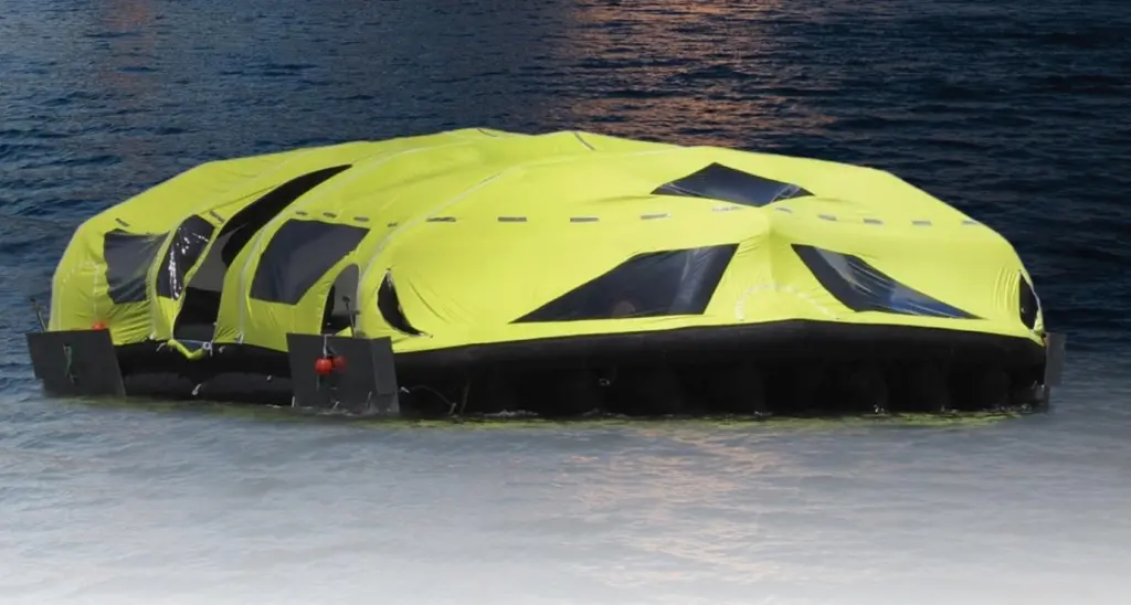 Each LifeCraft system has four ‘escape ways’, with capacity to evacuate 1,816 persons in 30 minutes