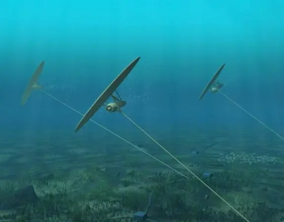 Minesto’s tidal power plant, called Deep Green, looks like an underwater kite and is based on a fundamentally new principle for electricity generation from tidal and ocean currents