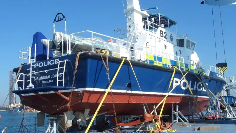 Peters & May recently shipped a patrol boat built in Croatia to Gibraltar to go into operation for the Royal Gibraltar Police Force