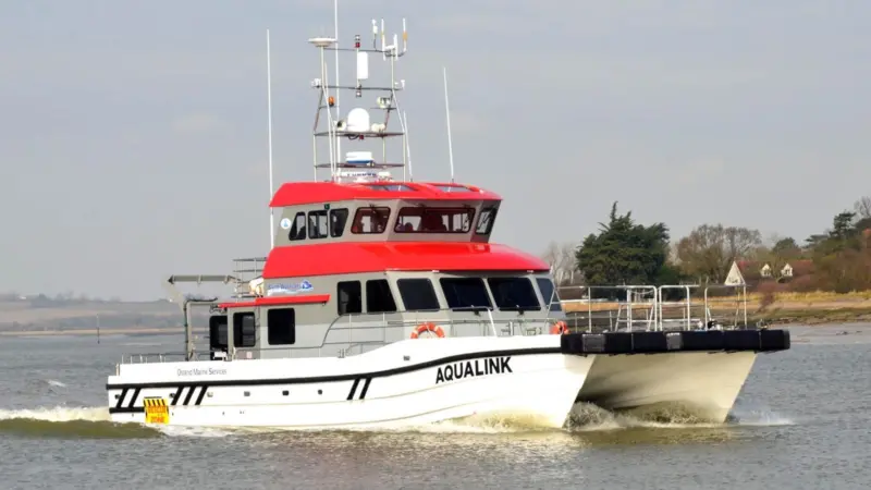 Aqualink, Ostend Marine Services’ new 20-metre all-purpose workboat designed and built by Seawork International exhibitor, Blyth Workcats