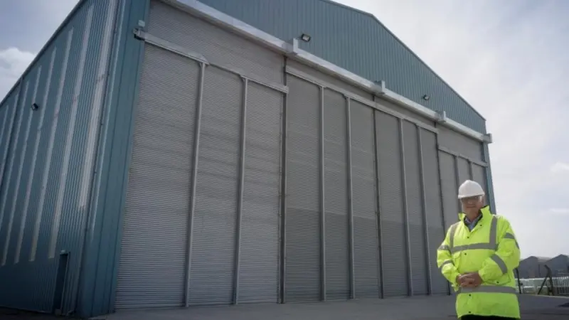 Stewart Graves, Managing Director of Mainstay Marine Solutions outside the company's build hall on Pembroke Dock