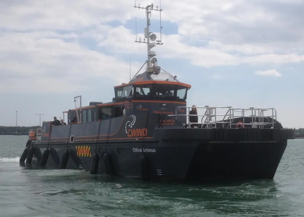 ‘CWind Artimus’ was named and handed over to its new owner at Seawork