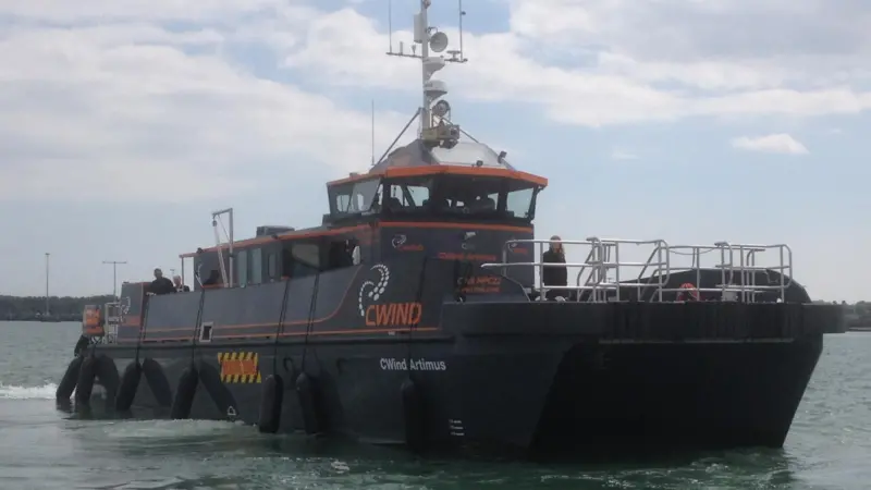 ‘CWind Artimus’ was named and handed over to its new owner at Seawork