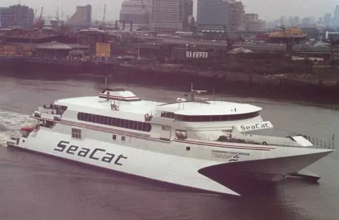 Hoverspeed Great Britain back in her record breaking days