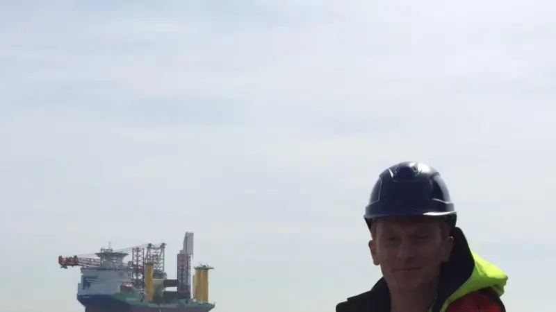 Baker Consultants’ Matt Simpson on site at Gode Wind