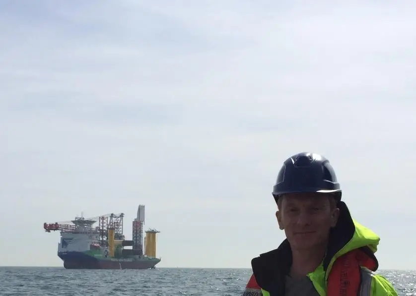 Baker Consultants’ Matt Simpson on site at Gode Wind