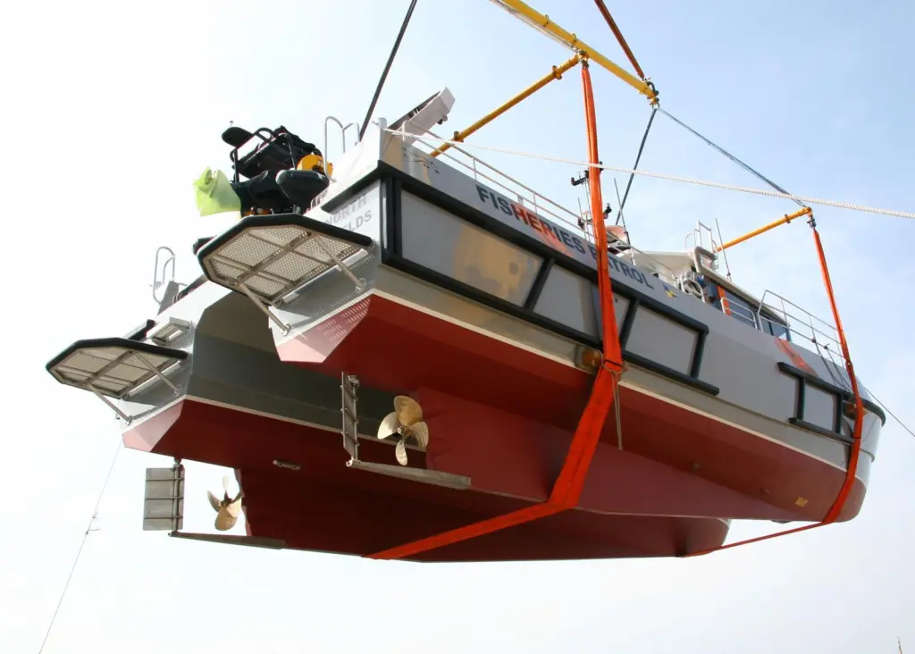 The Goodchild Marine cat ‘St Aidan’ is kitted out with Clements Engineering stern gear