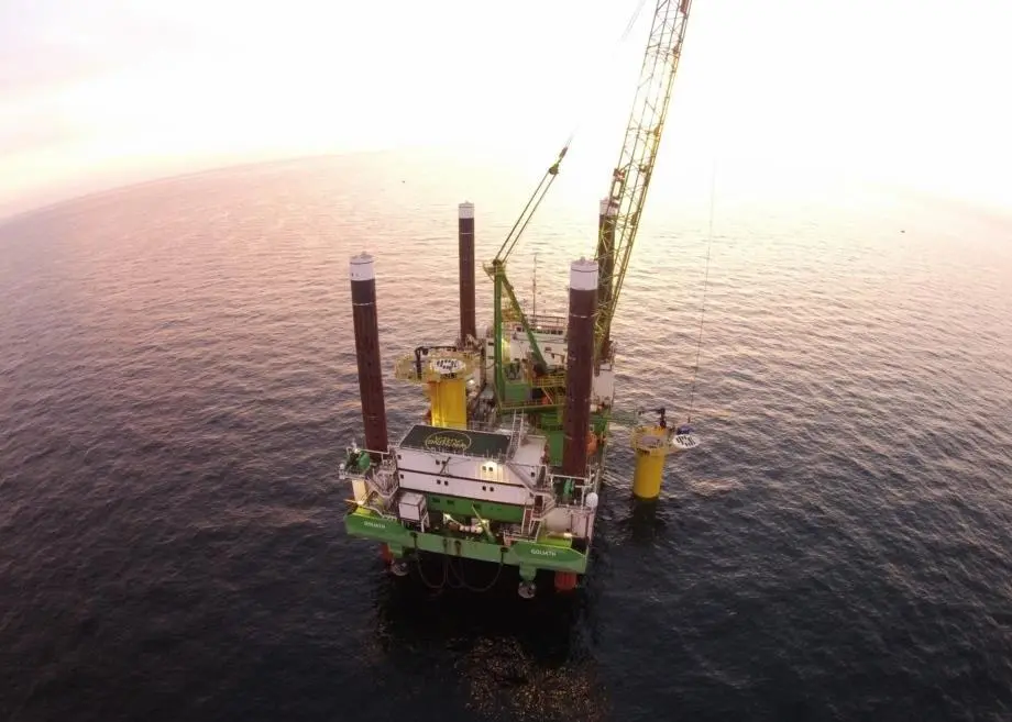 Deme's 'Goliath' offshore installation platform at work