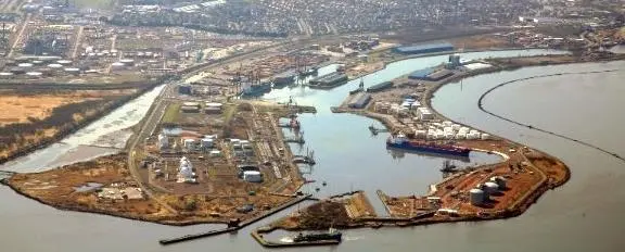 Aerial view of Grangemouth Docks