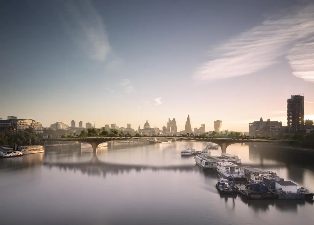 The Thames Garden Bridge will be clad in anti-microbial