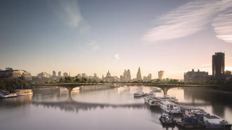 The Thames Garden Bridge will be clad in anti-microbial