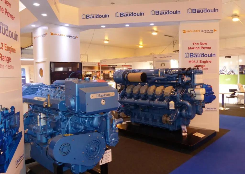The Moteurs Baudouin M26.3 common rail fully electronic diesel engine made its UK debut at Seawork
