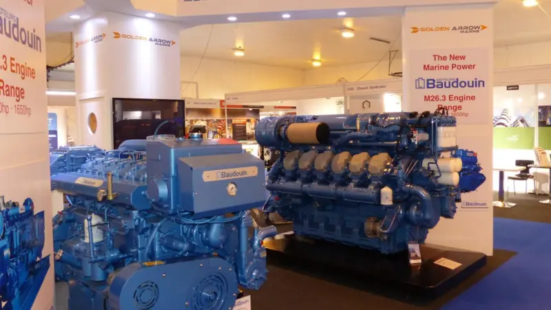 The Moteurs Baudouin M26.3 common rail fully electronic diesel engine made its UK debut at Seawork