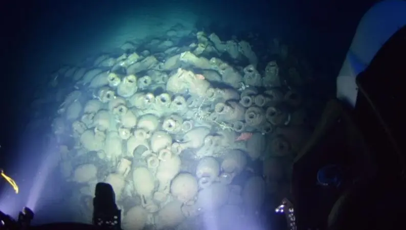 The cargo was carried in amphorae that were found nearly intact