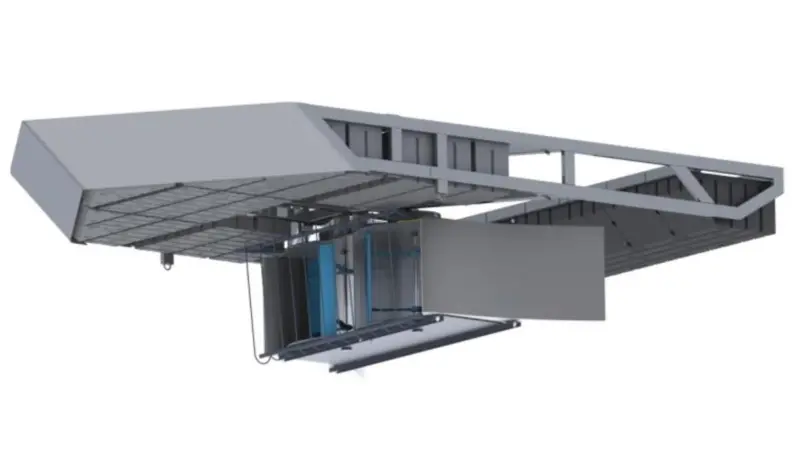 An alternative water flow turbine developed by Hydroquest can be mounted below a moored float.